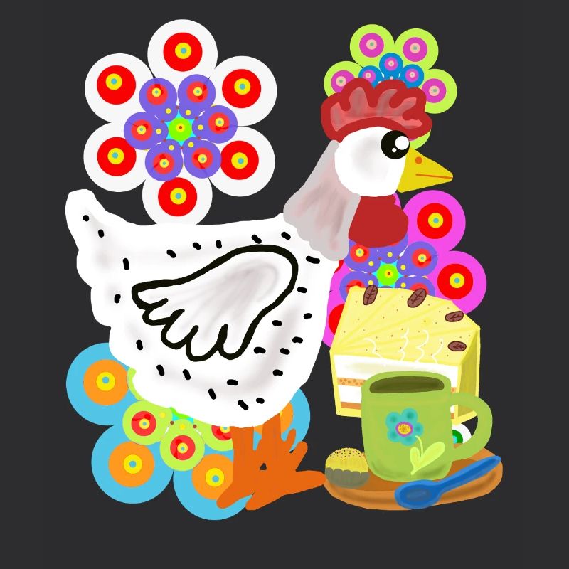  Henne  Kuchen Kaffeepause Kaffee Huhn