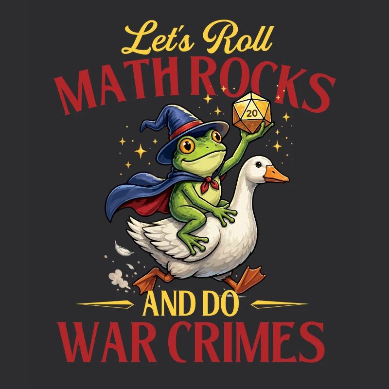 Lets Roll Math Rocks Funny RPG Dice