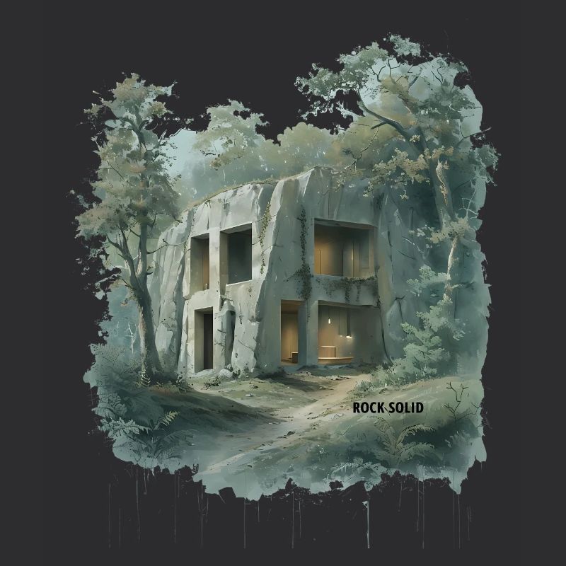 ROCK SOLID – Skizze der modernen Höhlenarchitektur