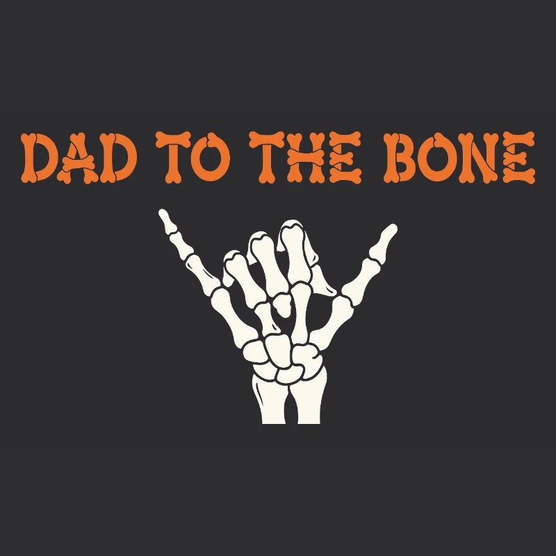 Halloween Dad To The Bone Skeleton Hand Fun Papa