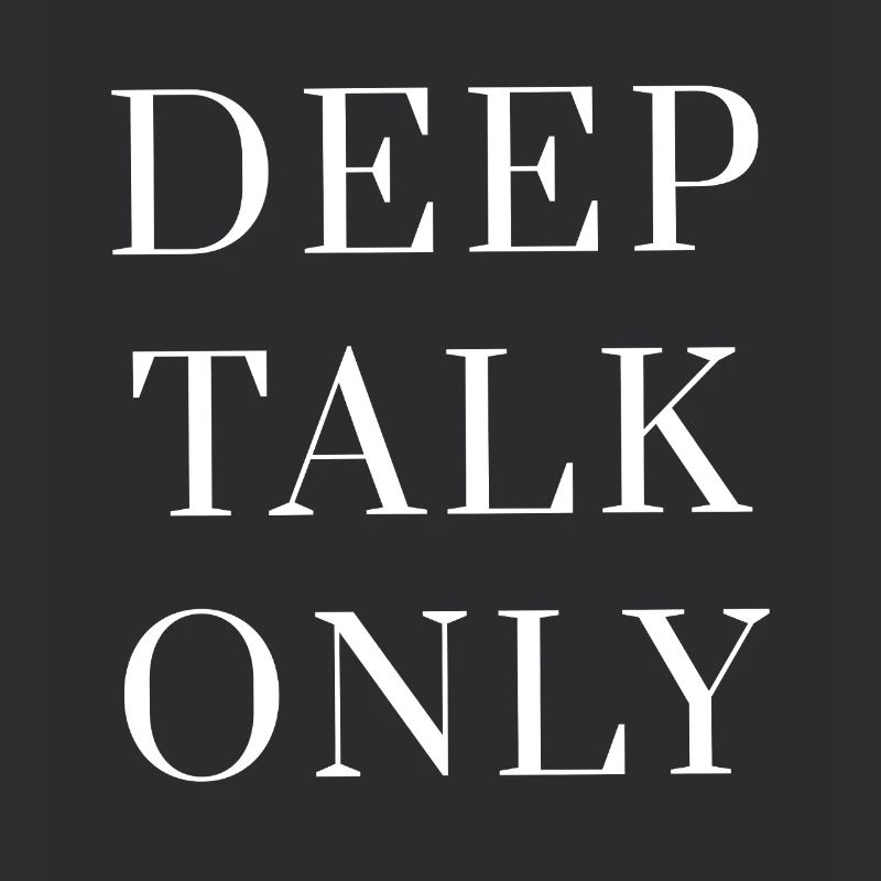 Nur Deep Talk – Minimales introvertiertes Zitatdesign
