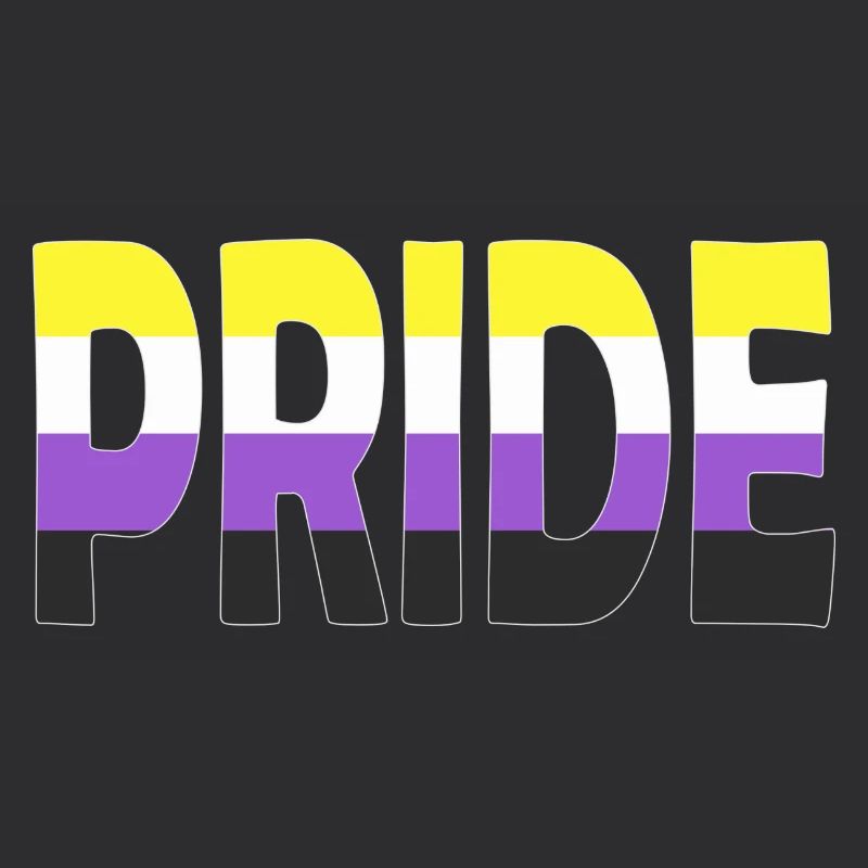 Pride lettering Non-Binary Non-Binary LGBTQ