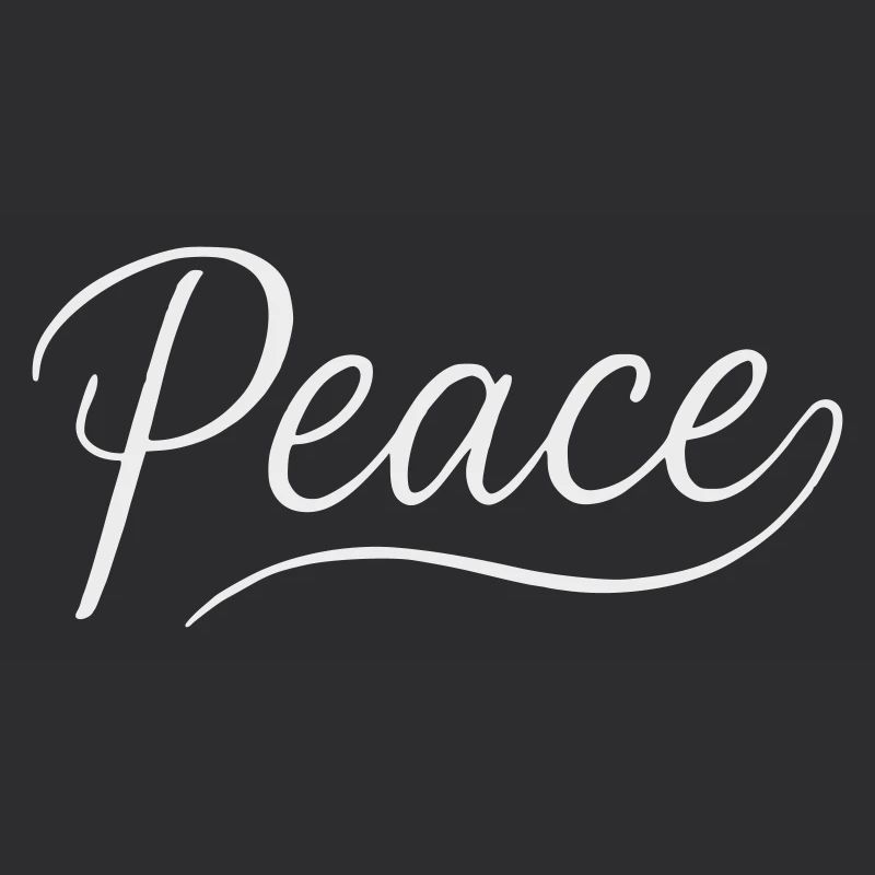 Police cursive Peace Lettering