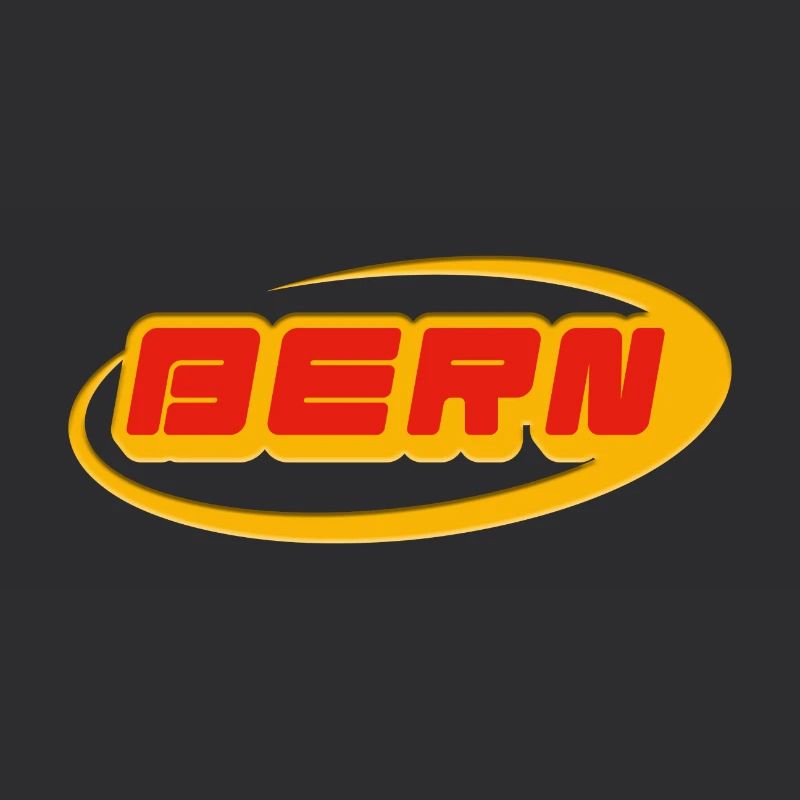 Bern lettering with yellow curve