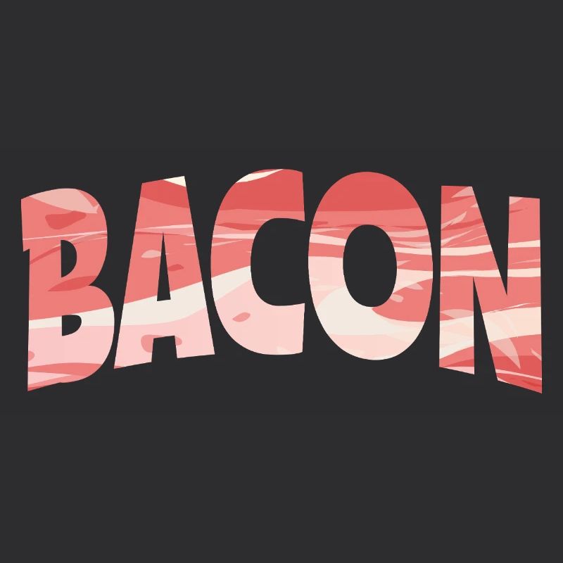 Backward Turned Bacon Illustration