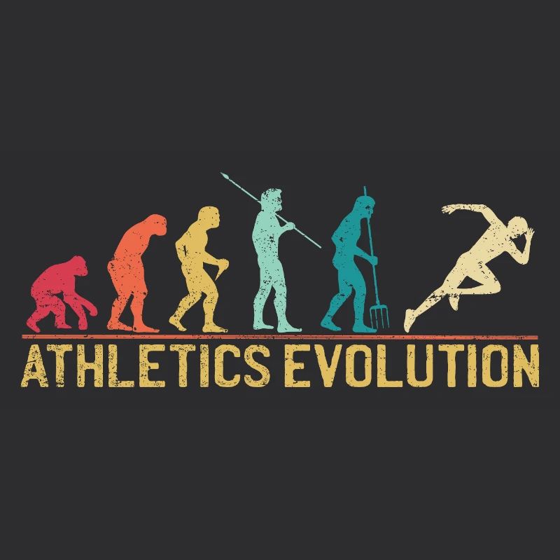 Evolution der menschlichen Athleten Kunstdruck