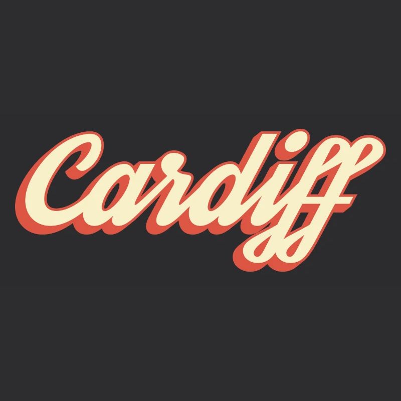 Logo rétro Script de Cardiff