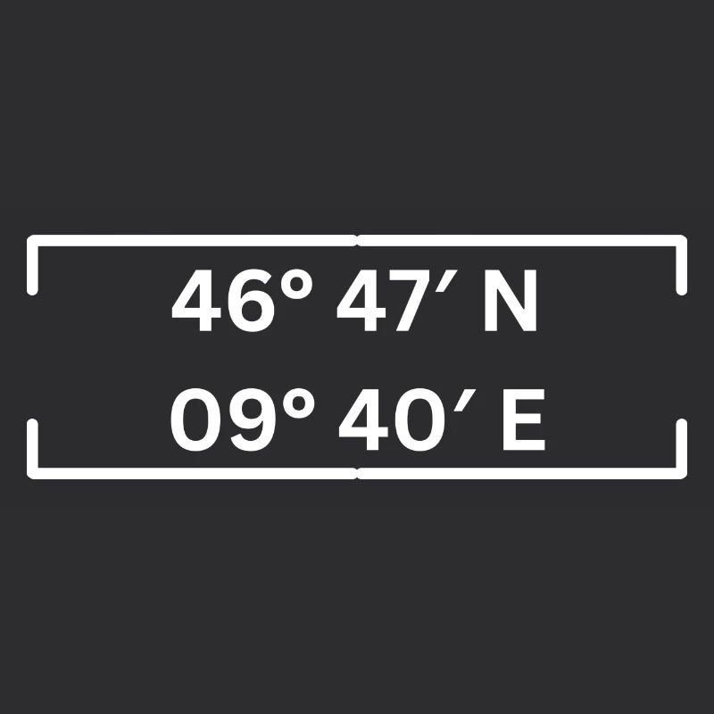 Coordinates Arosa Graubünden Minimalist