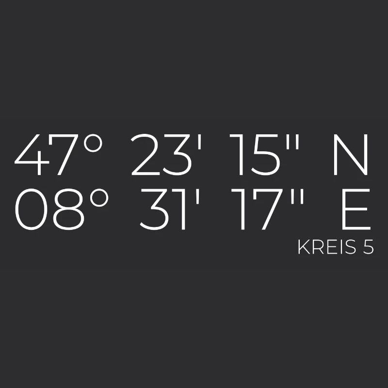 Coordinates District 5 Zurich
