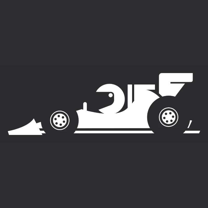 Comic Formula Racing Cartoon Racing Car Icon