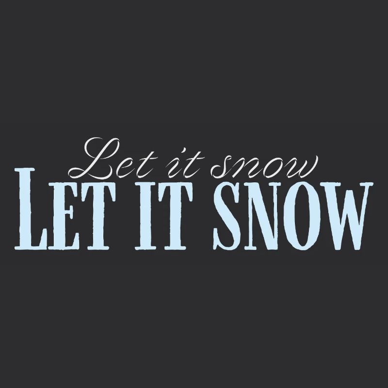 Let It Snow Script Bleu Glacé