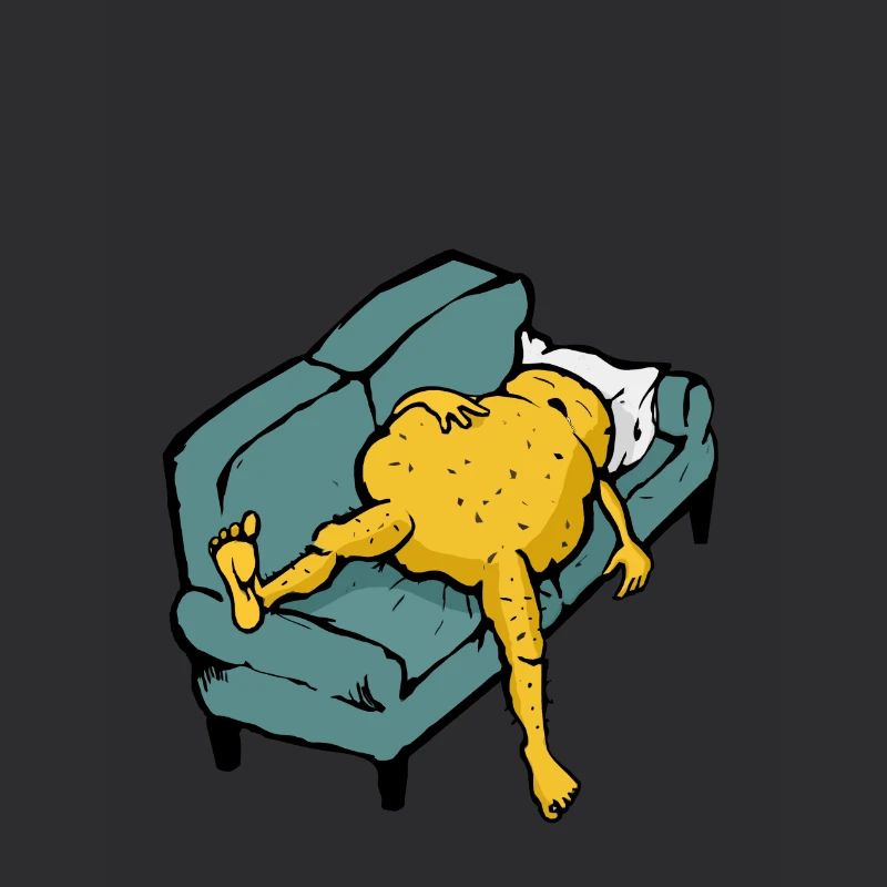 Sofa Kartoffel eingeschlafen