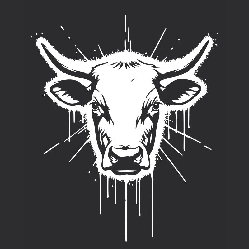 Bull Head Bull Graffiti Vector