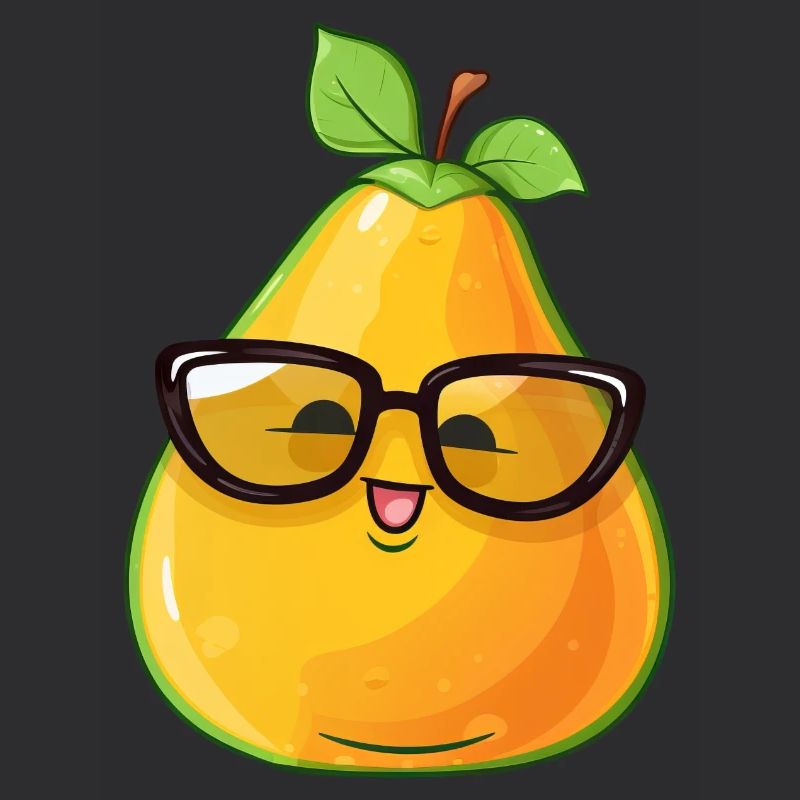 Cute Nerdy Pear with Glasses – Funny