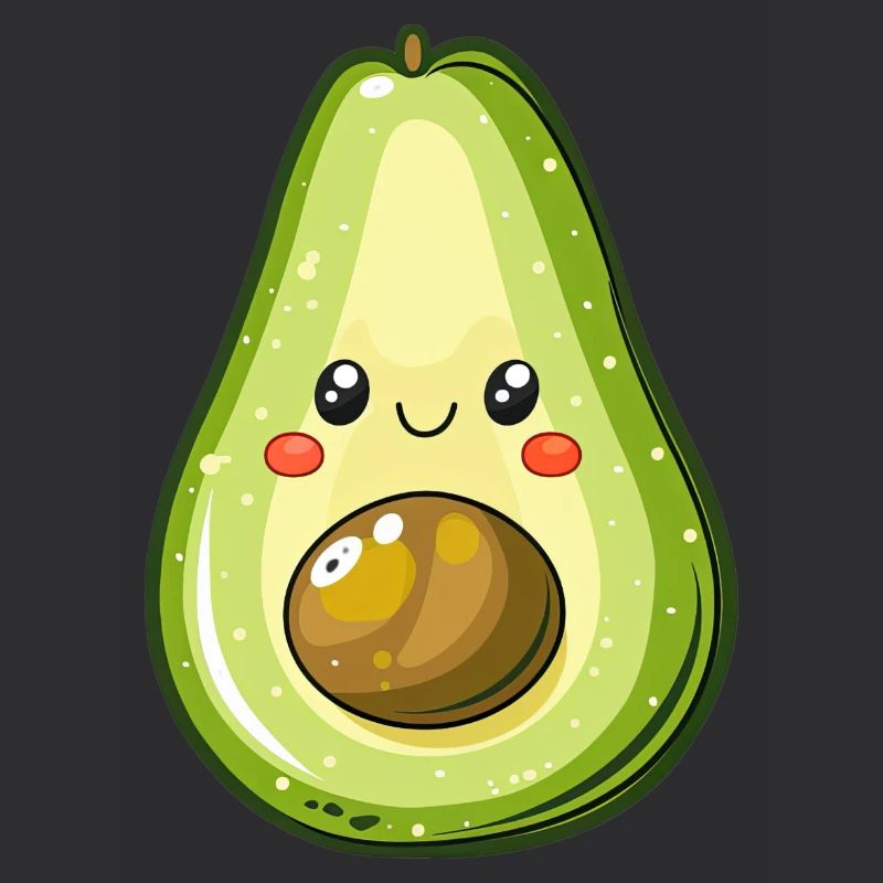 Avocado mit Gesicht
