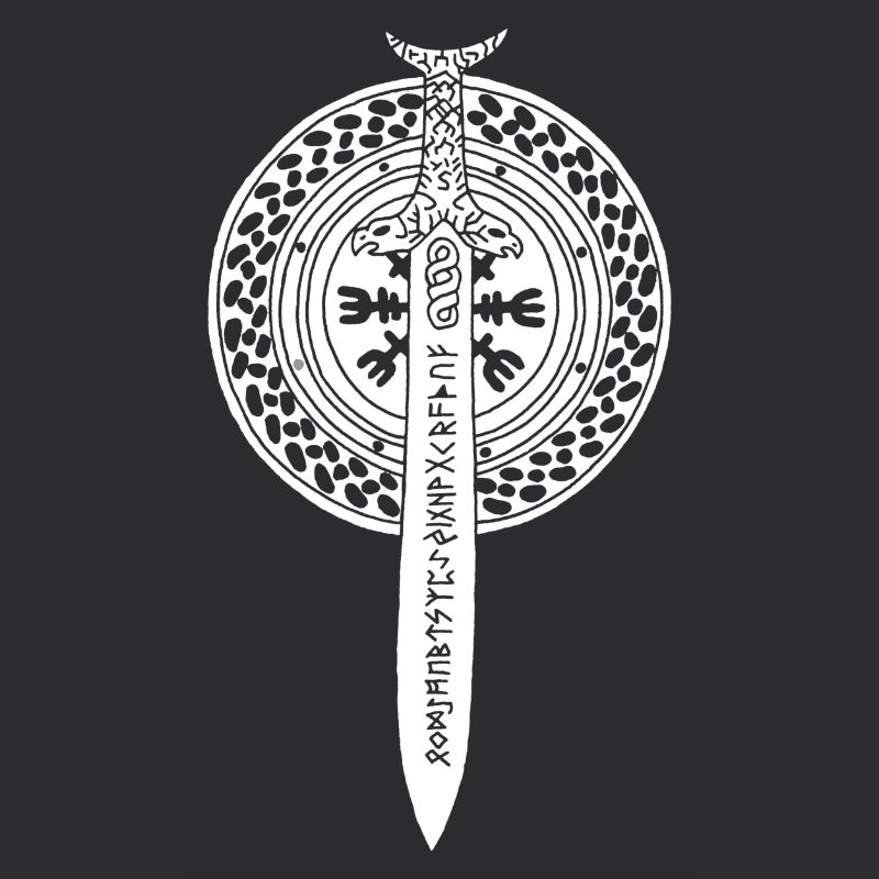 Viking sword and shield (white)