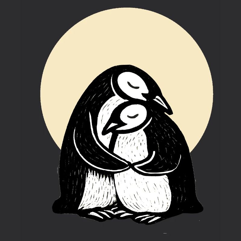 Umarmte Pinguine Duo