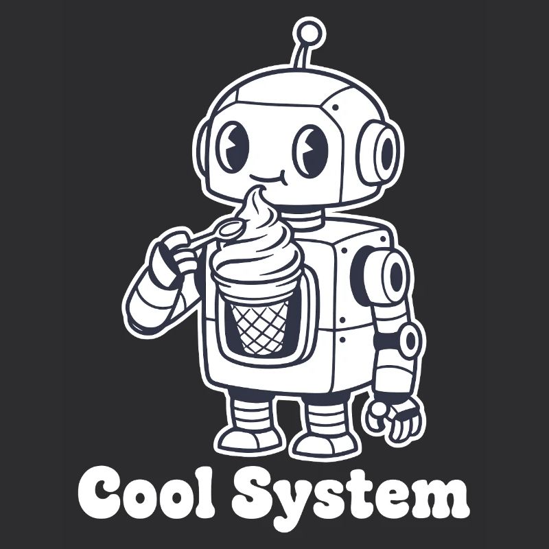 Robot avec une glace