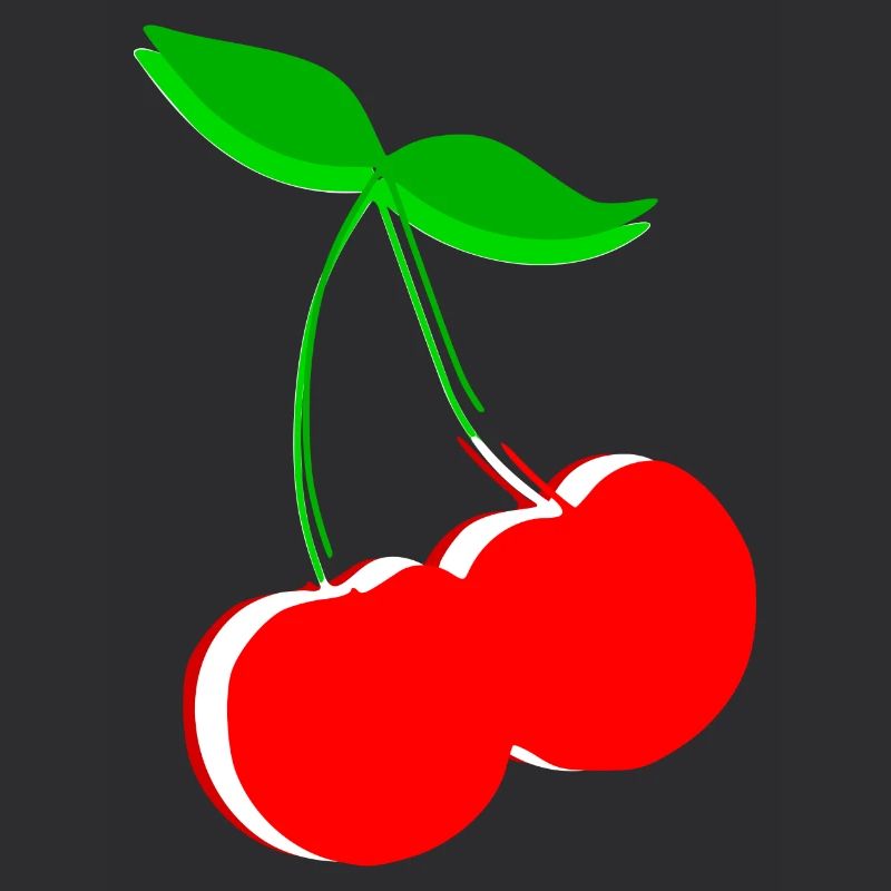 Kirsche Retro Früchte Obst Geschenk Geschenkidee