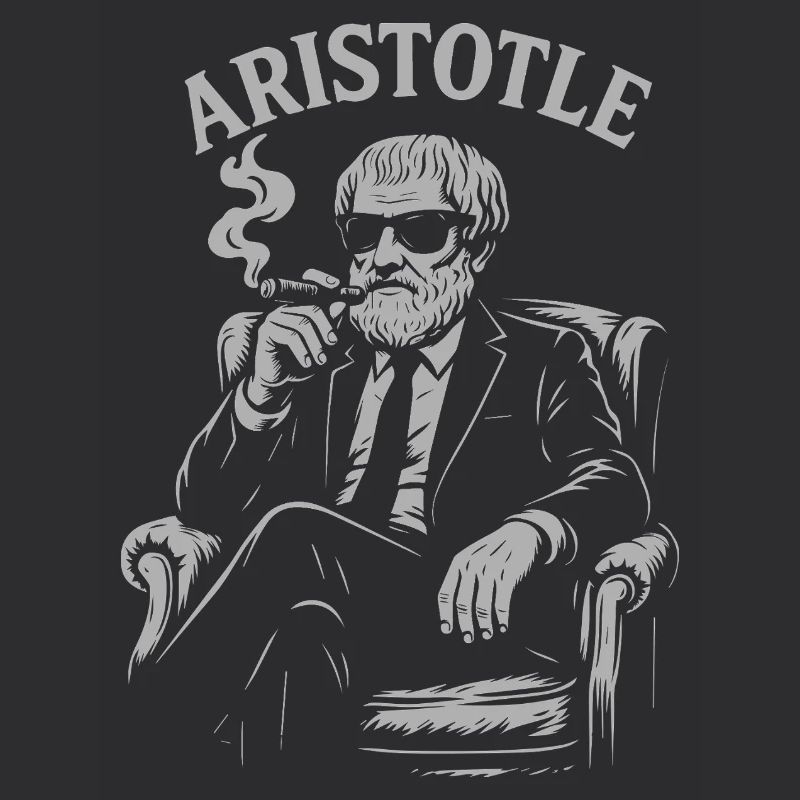 Aristotle Smoking Philosopher Portrait