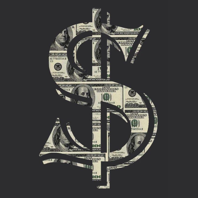 dollar rempli de billets de 100 dollars