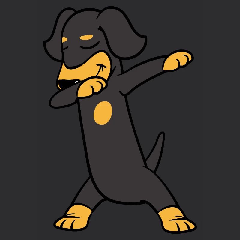 Dabbing Dab Teckel Teckel Dachshund Chien Dansant