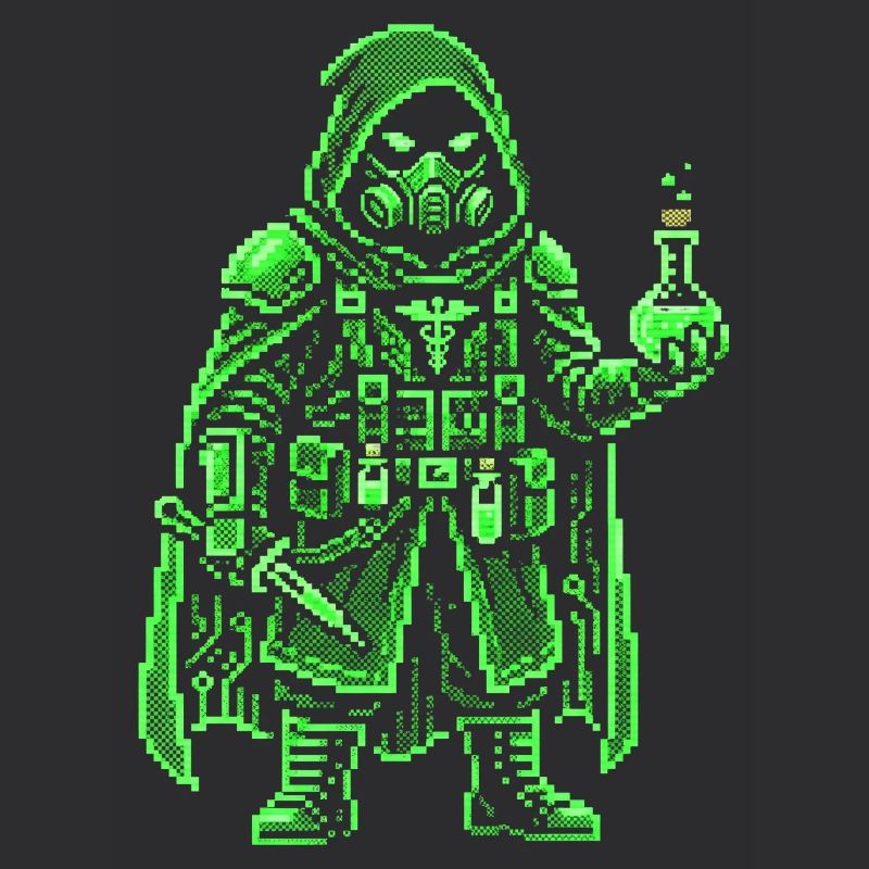 Punk Apotheker Pixel Art Retro Hacker
