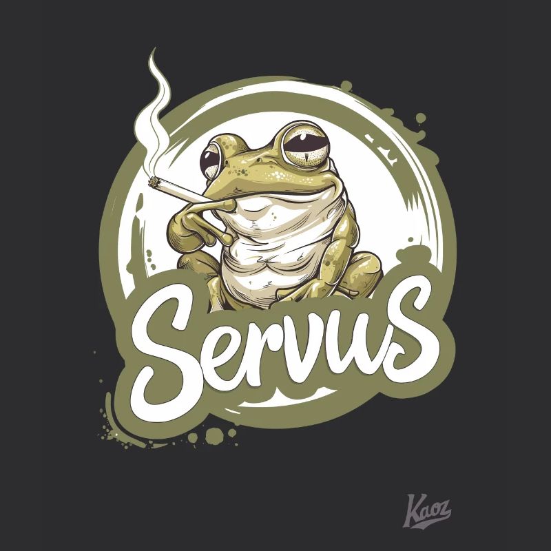 A cool smoking frog says: Servus