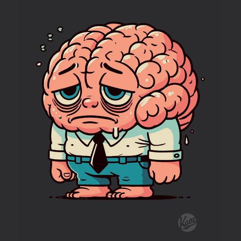 Sad Clever Brain Man