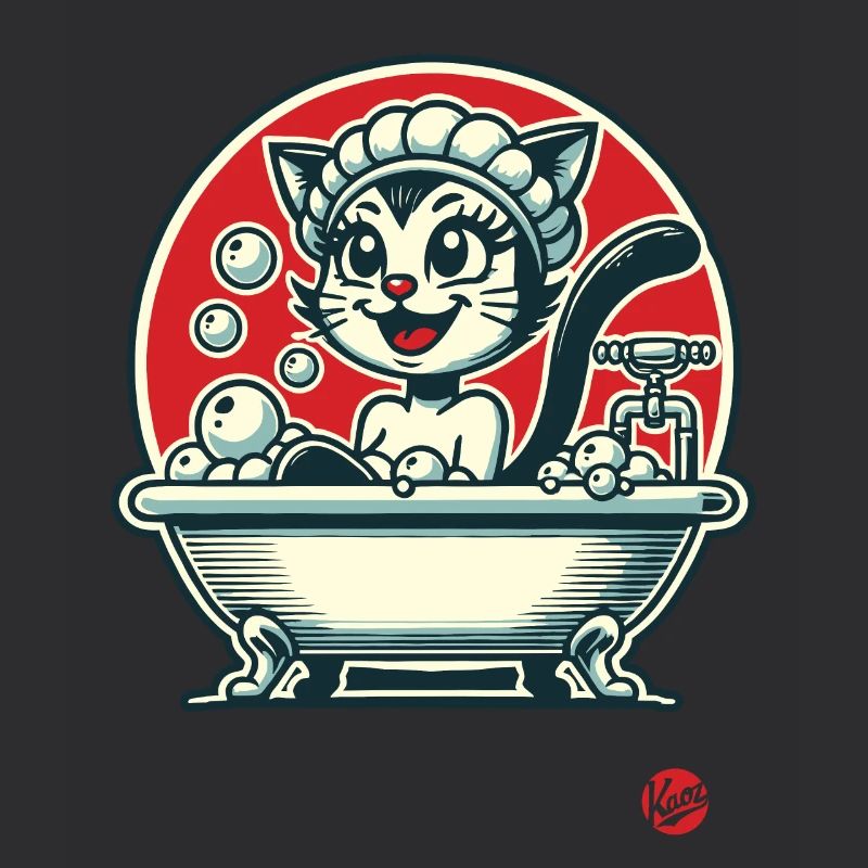 Journée de baignade pour le chat