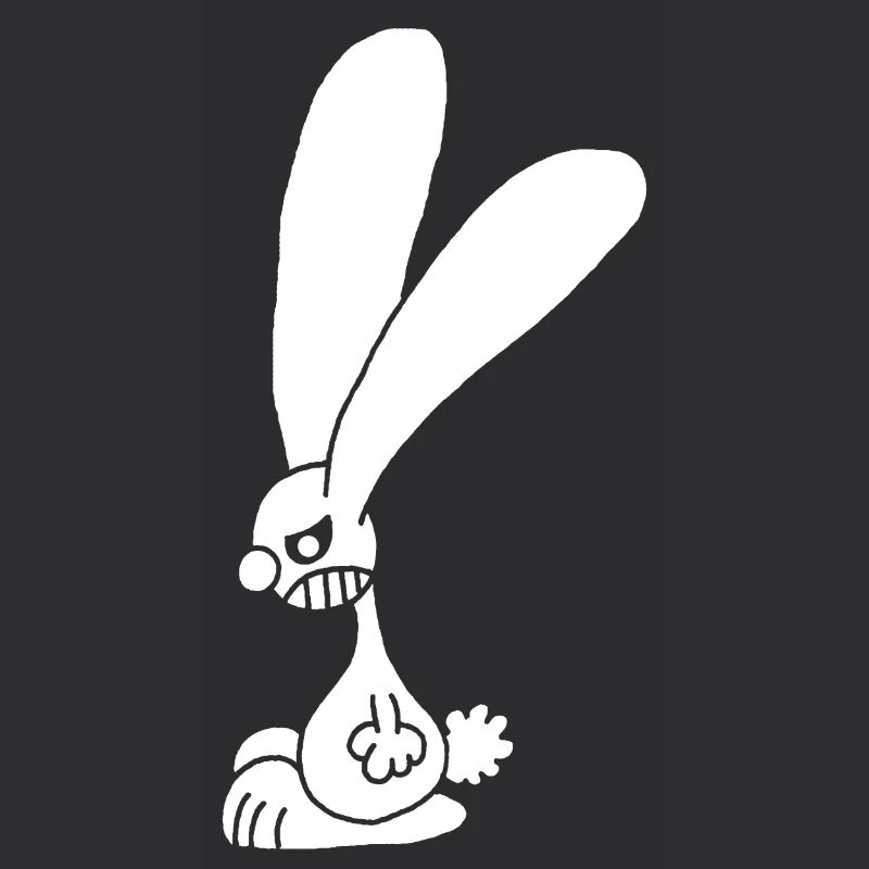 Grumpy White Rabbit