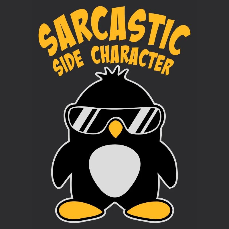 Penguin Sarcastic Side Character Sunglasses Logo