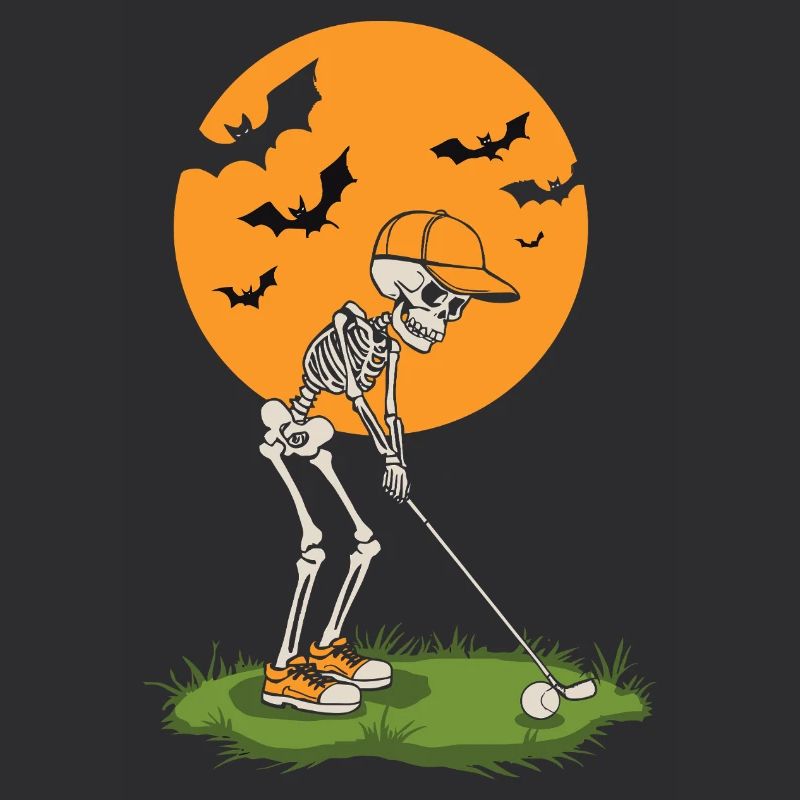 Golf en skeleton au clair de lune