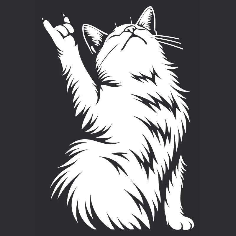 Rock Katze – Devil Horns Silhouette