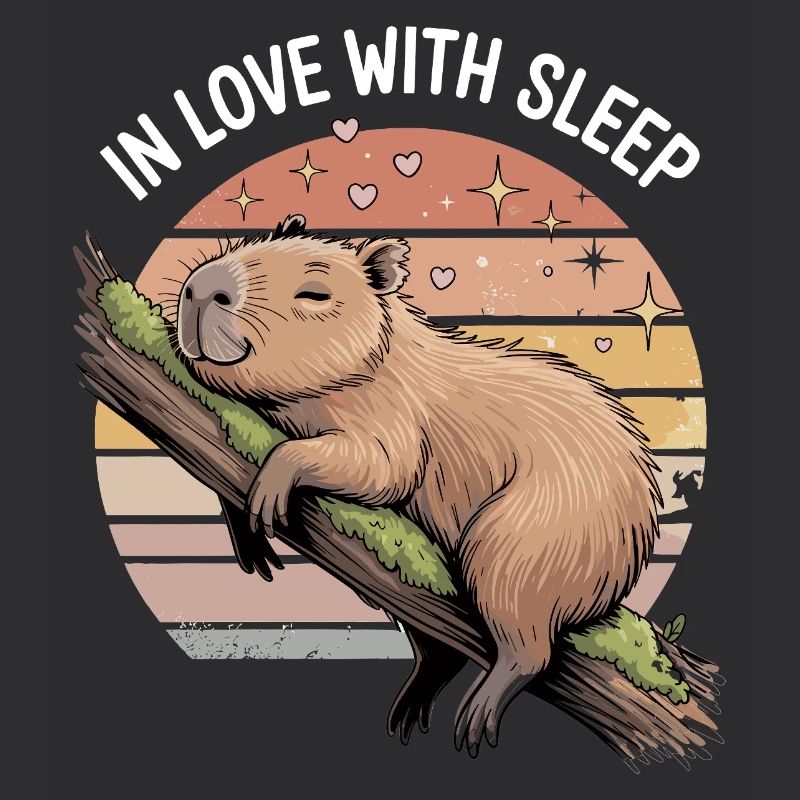 Conception de sommeil Capybara mignon
