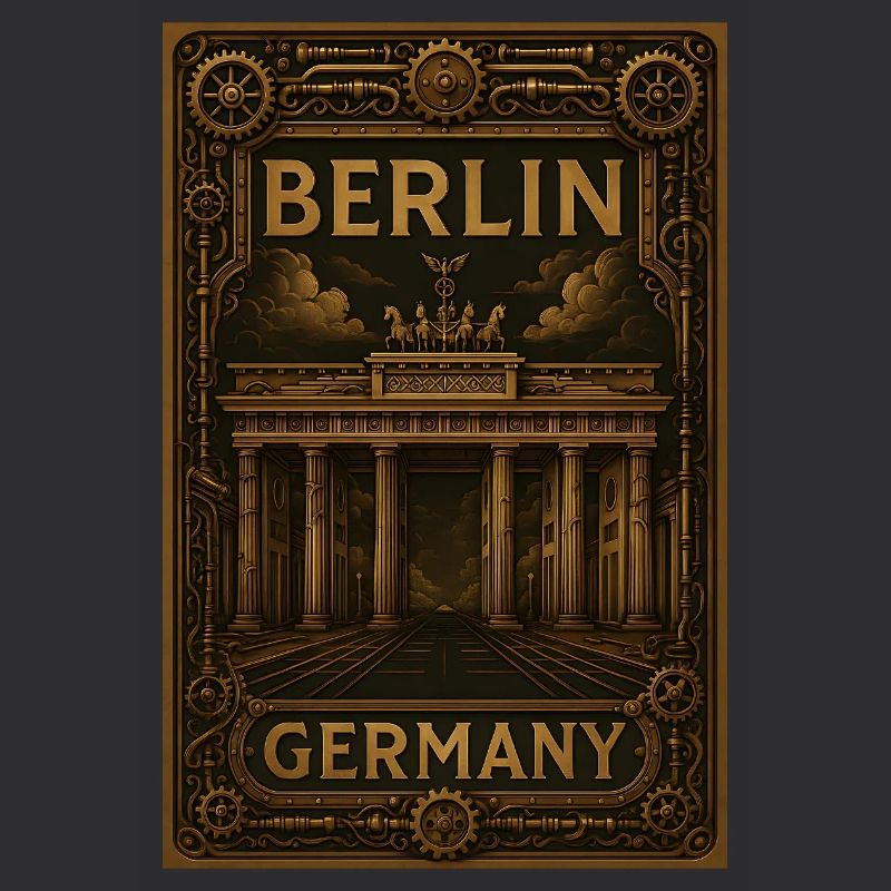 Berlin Germany – Steampunk Bronze Poster