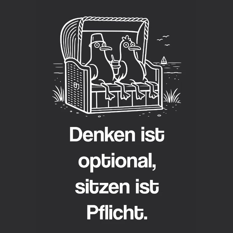 Denken optional sitzen Pflicht Strandkorb witzig