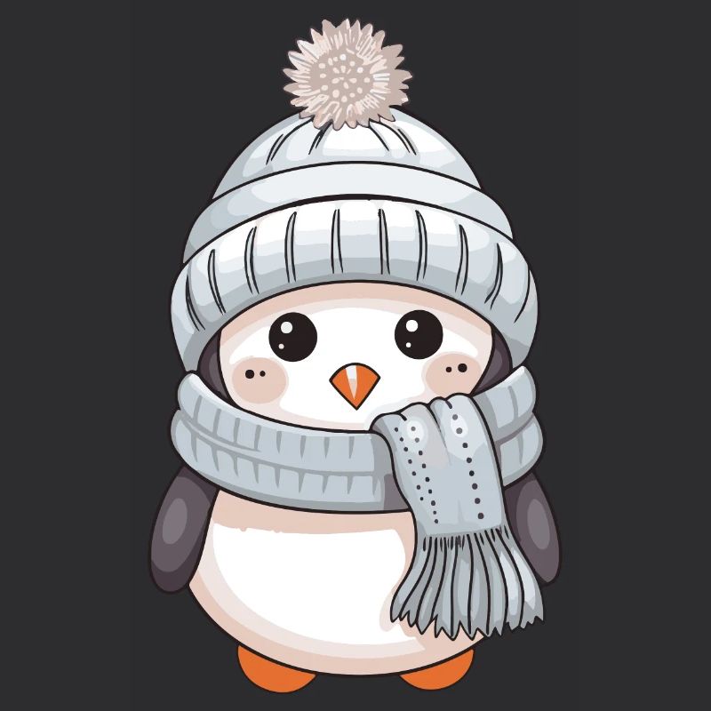 Pingouin Hiver Bande dessinée Mignon