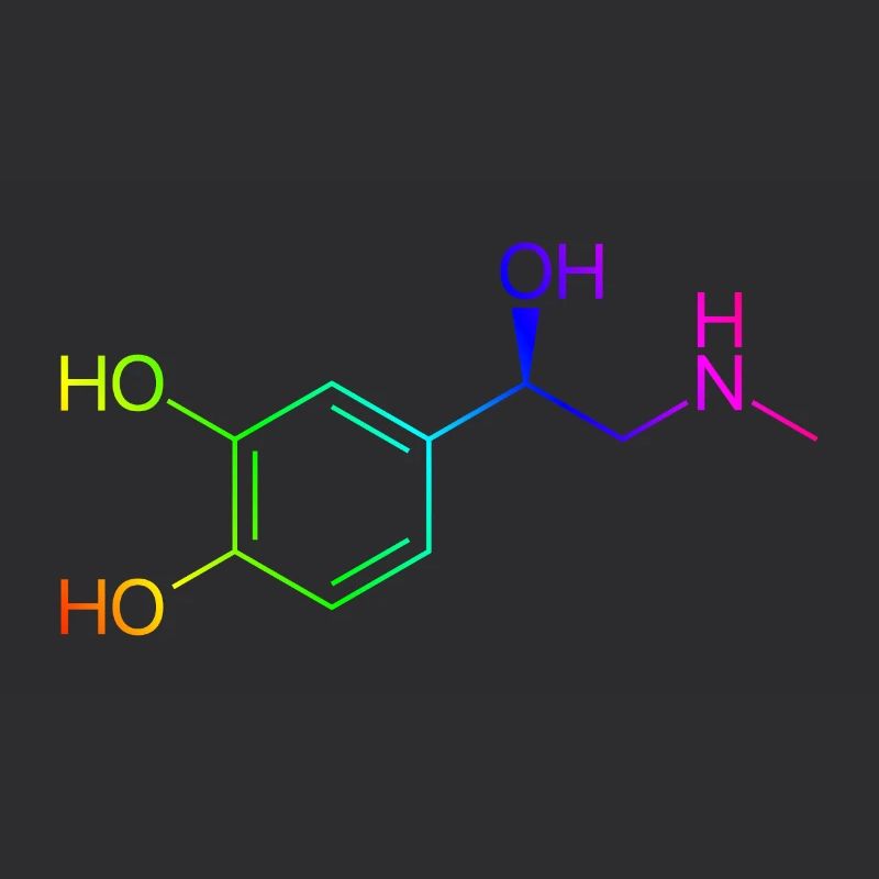 Adrenalin Molekül - Regenbogenfarben