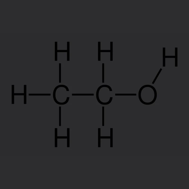 Ethanol Alcohol structural formula