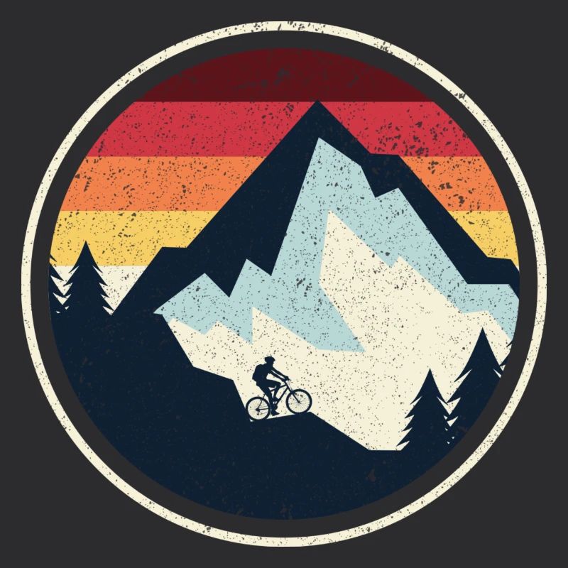 Sunset Peak MTB Silhouette