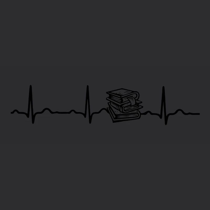 ECG HEARTBEAT BOOKS LEARNING STUDY Black