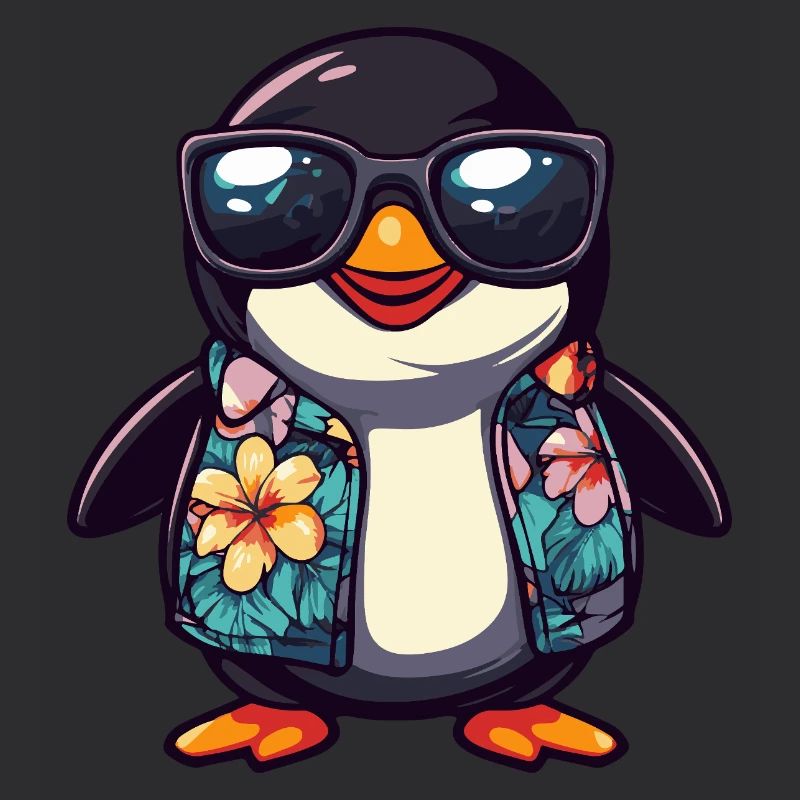 Pinguin Comic Urlaub