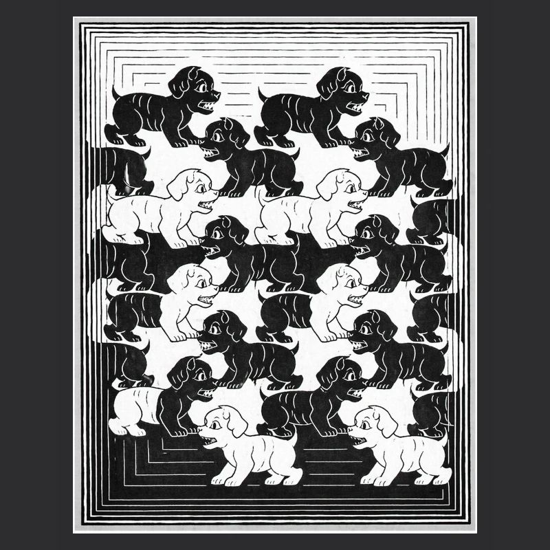 Dachshund Puppies in Monochrome Pattern