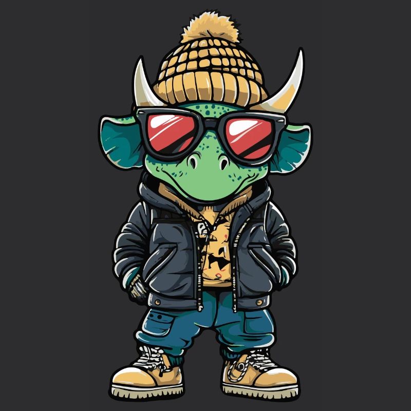 Dinosaurier triceratops Winter