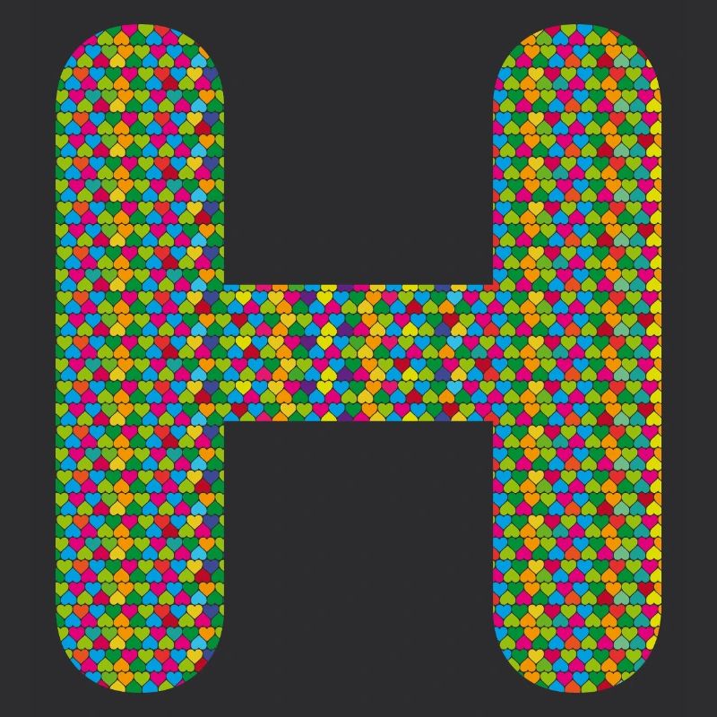 Buntes Herz H Design – Einzigartig & Stylisch!