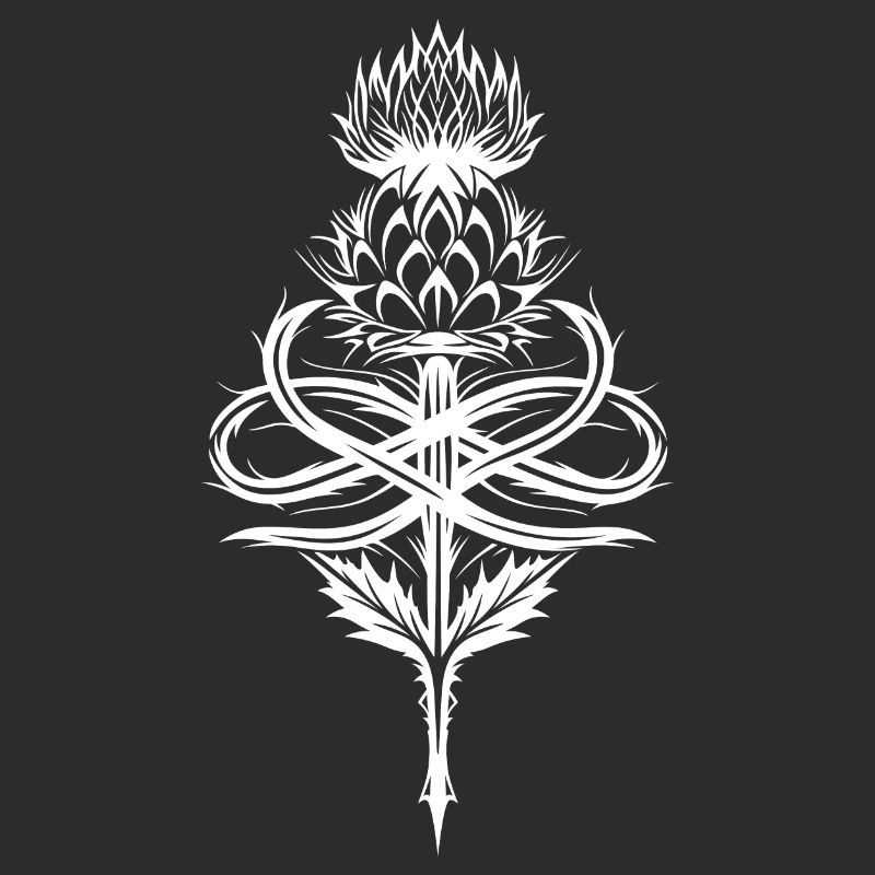 Thistle Tribal with Infinity Symbol
