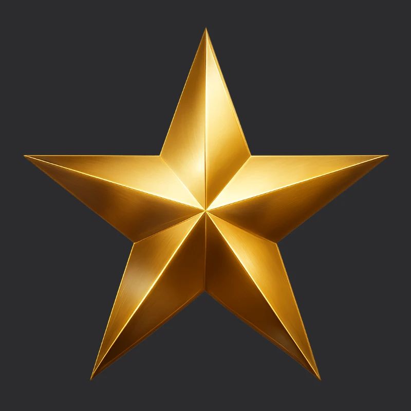 Accent étoile dorée