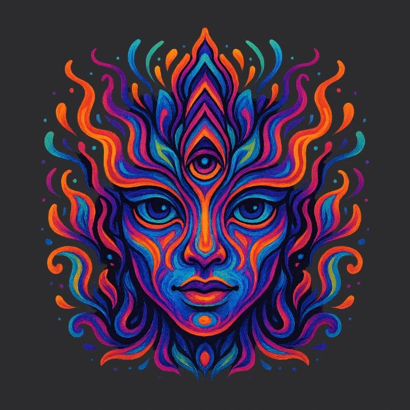 Explosion de couleurs psychédéliques