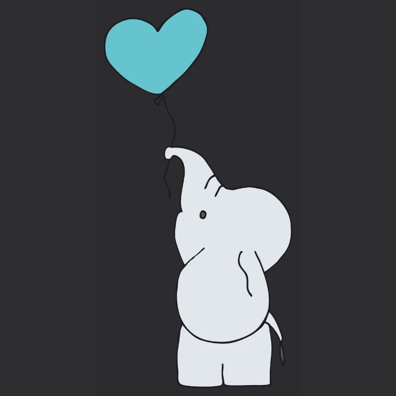 Elephant with balloon